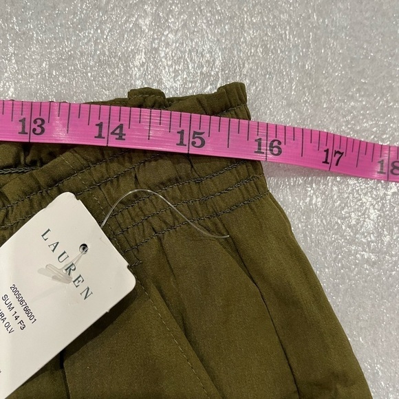 Ralph Lauren Olive Green Casual Pull On Ankle/Capri Wide Leg Pants 10 - Picture 6 of 9